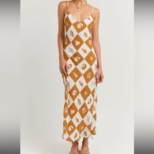 Dissh tangerine mele shell midi dress us 2